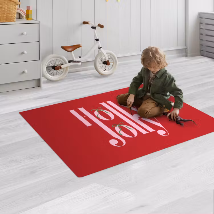 Spielmatte - Weihnachten – Rosa – Rot – Text — 2