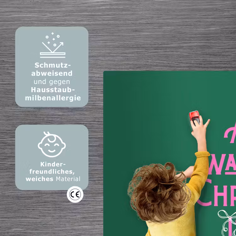 Spielmatte - Weihnachten – Text – Rosa – Grün — 3
