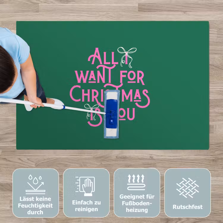 Spielmatte - Weihnachten – Text – Rosa – Grün — 5