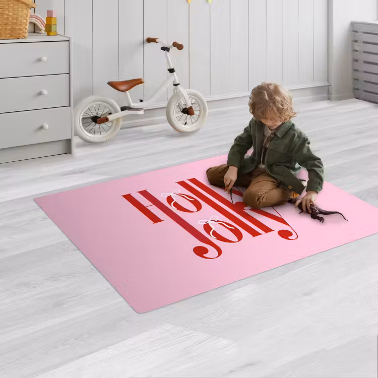 Spielmatte - Weihnachten – Text – Rot – Rosa — 2