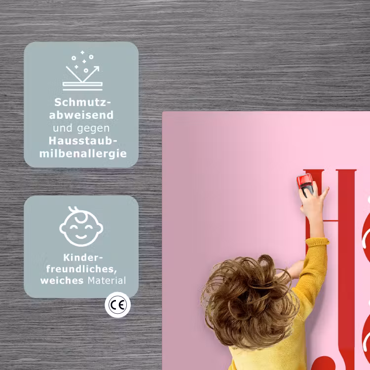 Spielmatte - Weihnachten – Text – Rot – Rosa — 3