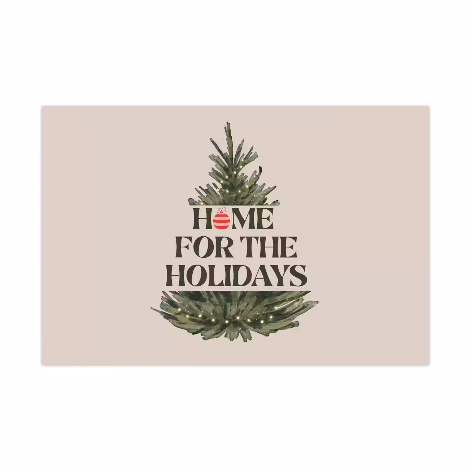 Spielmatte - Weihnachten – Text – Weihnachtsbaum – Beige — 1