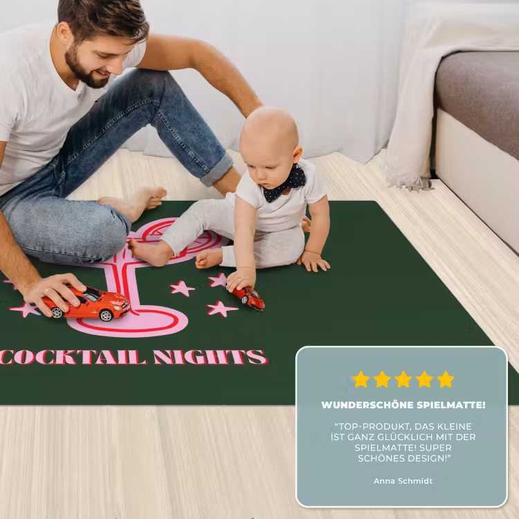 Spielmatte - Cocktail – Weihnachten – Rosa – Grün — 4