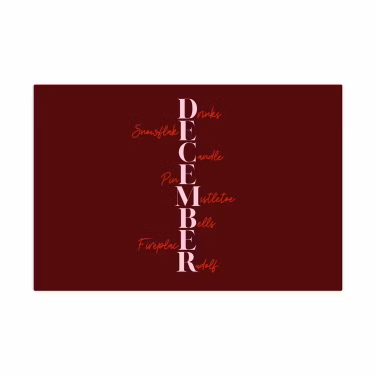 Spielmatte - Dezember – Text – Weihnachten – Burgund — 1