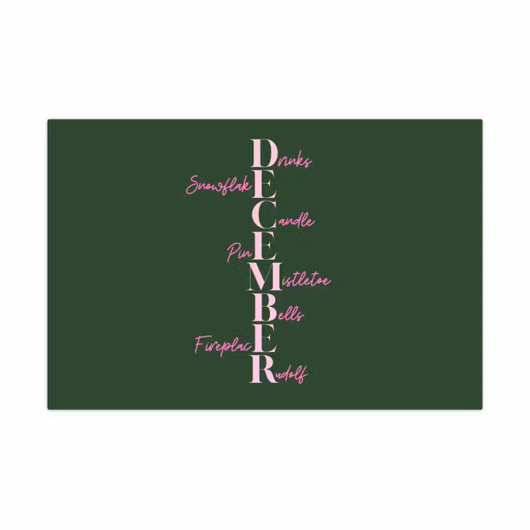 Spielmatte - Dezember – Text – Weihnachten – Grün — 1