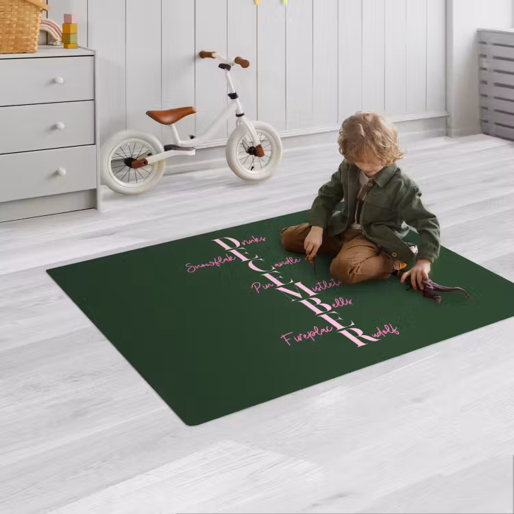 Spielmatte - Dezember – Text – Weihnachten – Grün — 2