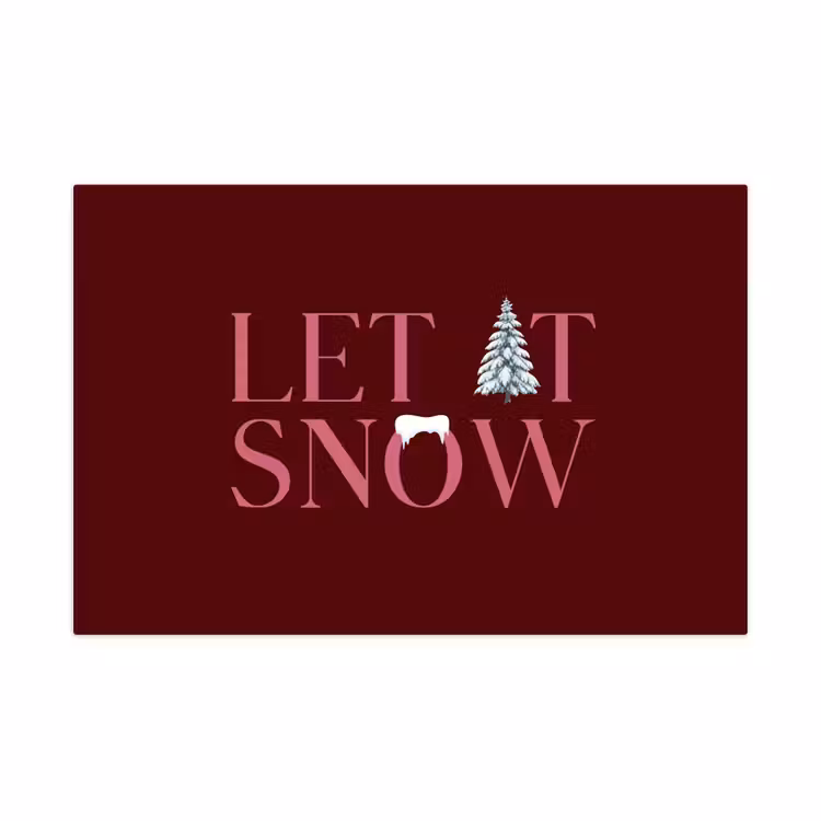 Spielmatte - Text – Weihnachten – Schnee – Rosa — 1