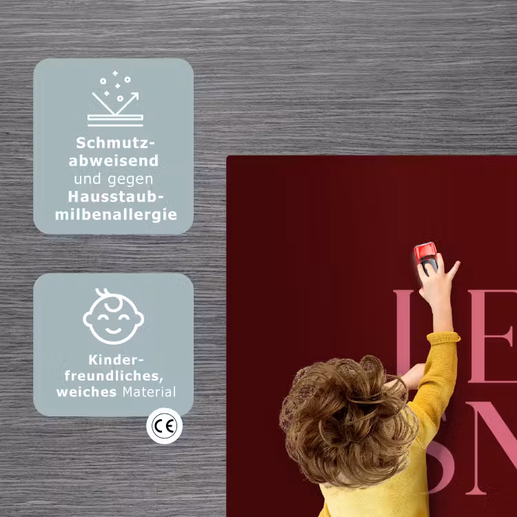 Spielmatte - Text – Weihnachten – Schnee – Rosa — 3