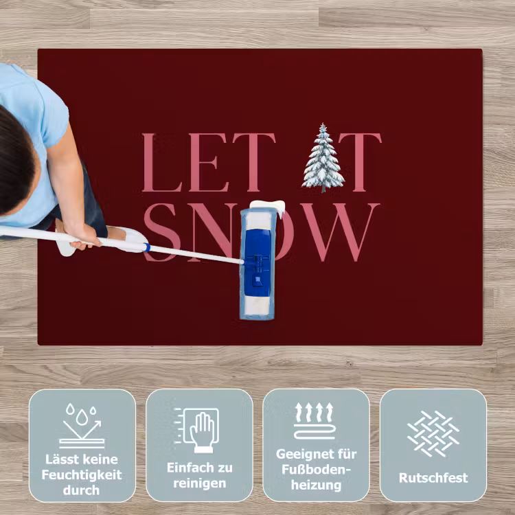 Spielmatte - Text – Weihnachten – Schnee – Rosa — 5