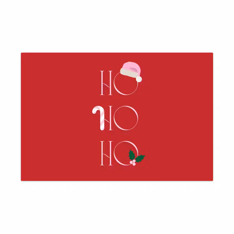 Spielmatte - Weihnachten – Text – Illustration – Rot — 1