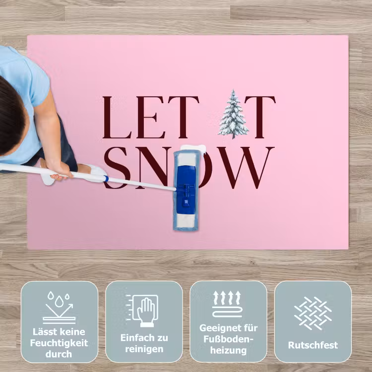 Spielmatte - Weihnachten – Text – Schnee – Rosa — 5