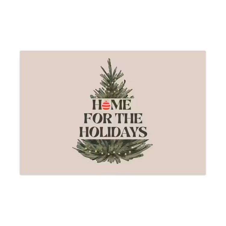 Spielmatte - Weihnachten – Text – Weihnachtsbaum – Beige — 1