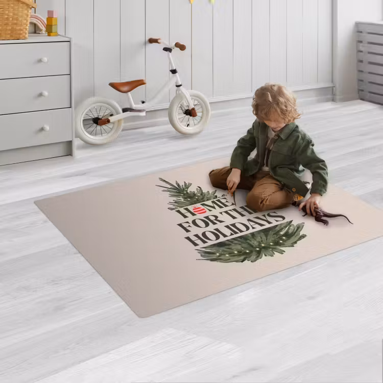 Spielmatte - Weihnachten – Text – Weihnachtsbaum – Beige — 2