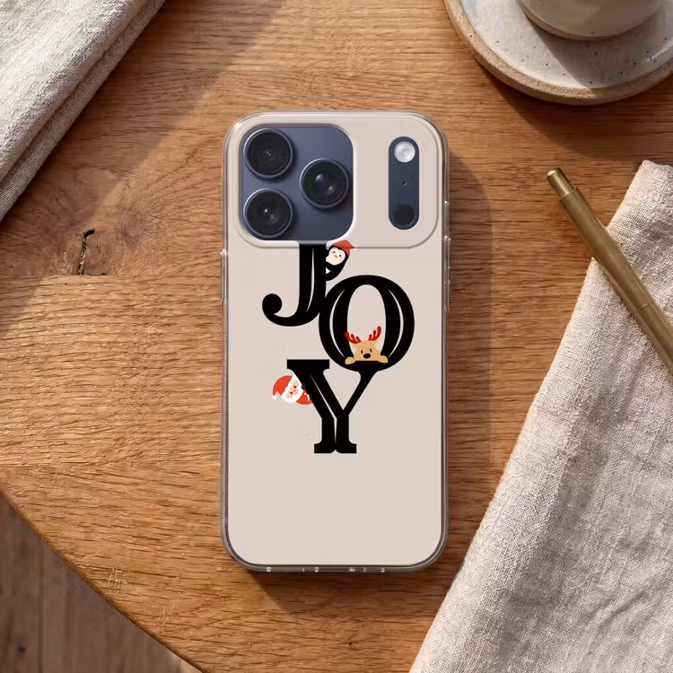 Handyhülle - Joy – Animation – Schwarz – Weihnachten — 2