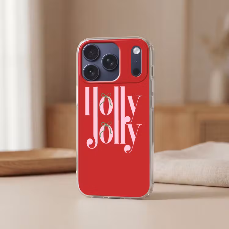 Handyhülle - Weihnachten – Rosa – Rot – Text — 3
