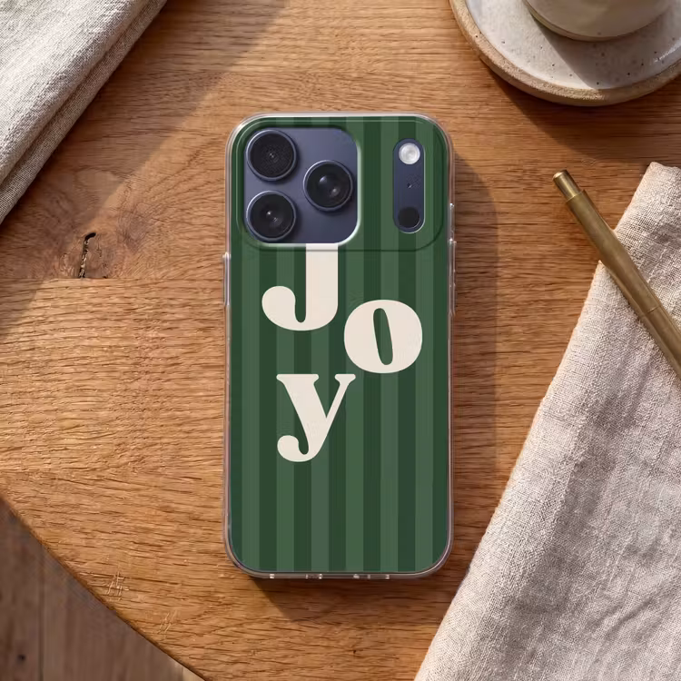 Handyhülle - Joy – Weihnachten – Text – Grün — 2