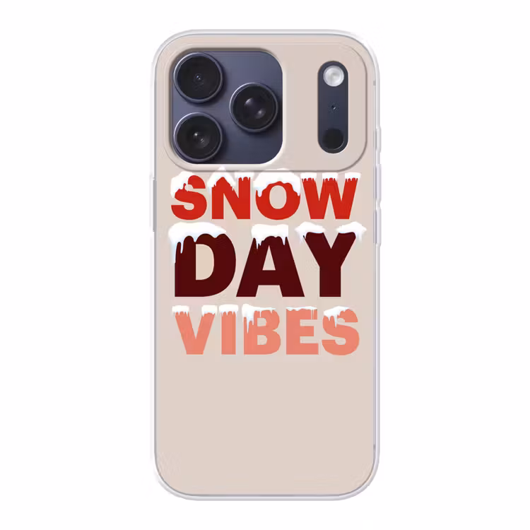 Handyhülle - Schnee – Weihnachten – Text – Rot — 1