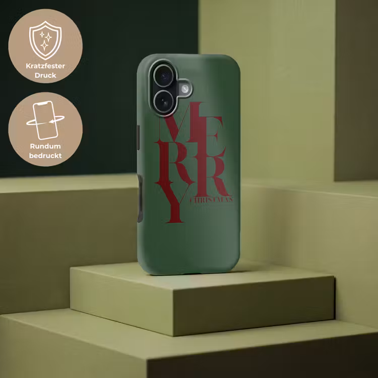 Handyhülle Toughcase - Merry – Text – Grün – Weihnachten — 7