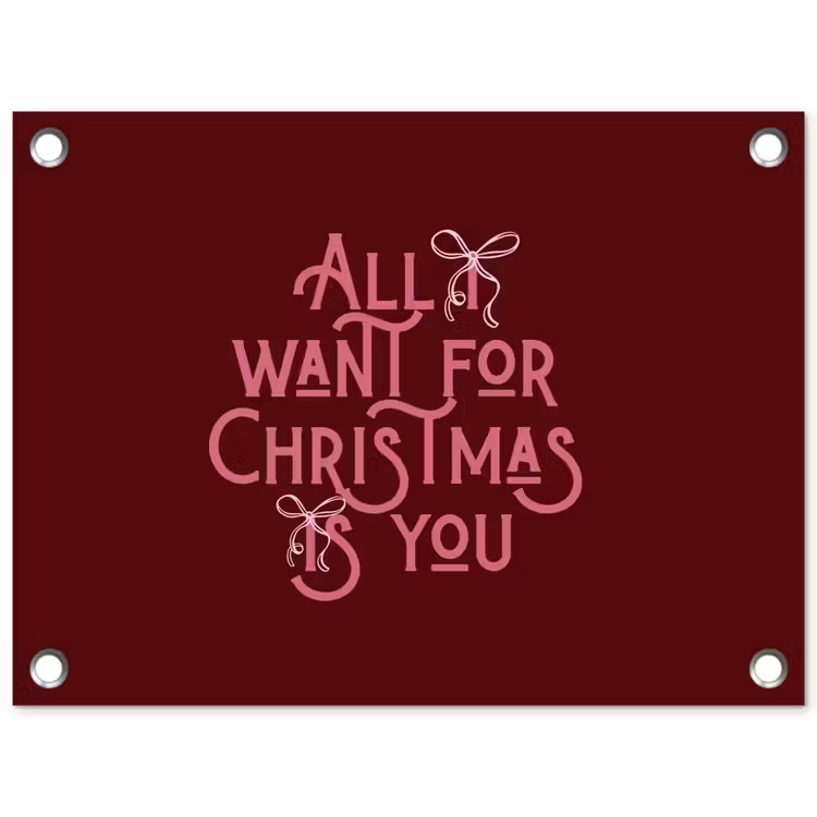 Gartenposter - Text – Weihnachten – Rot – Rosa — 1
