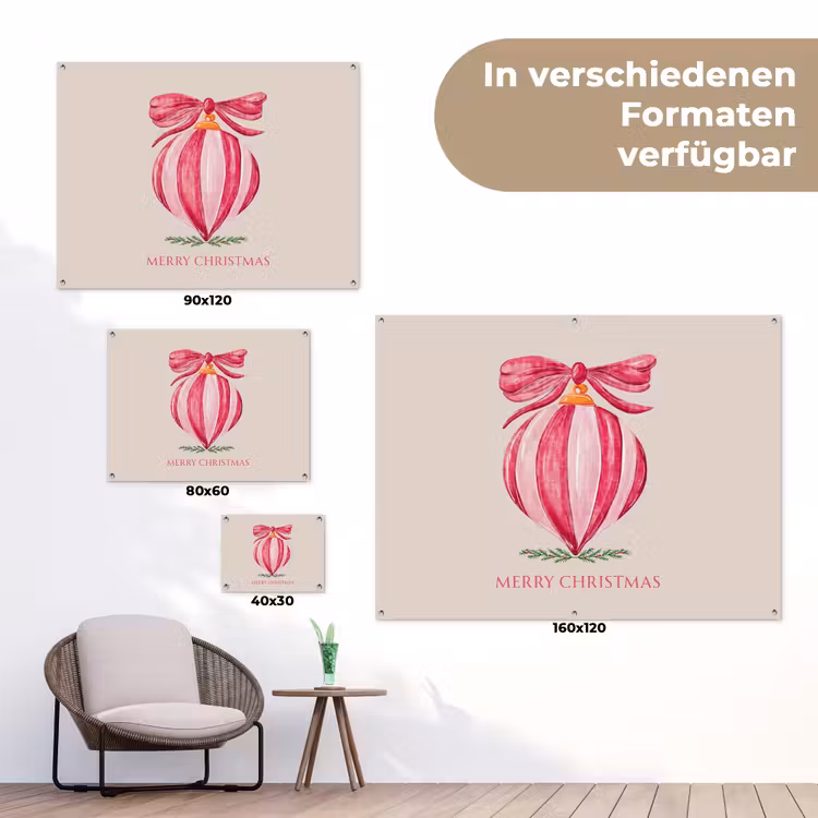 Gartenposter - Weihnachten – Weihnachtskugel – Text — 6