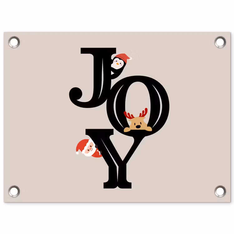Gartenposter - Joy – Animation – Schwarz – Weihnachten — 1