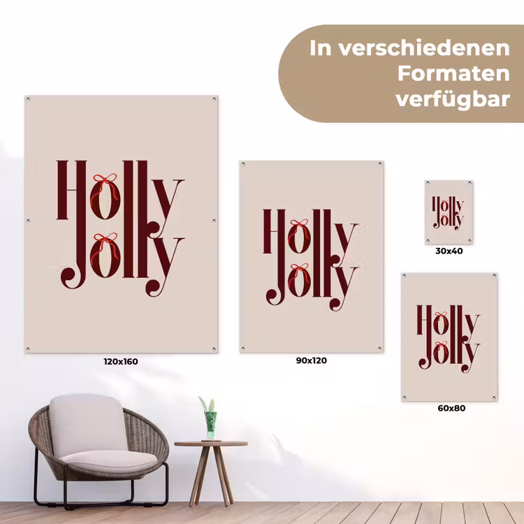 Gartenposter - Text – Weihnachten – Braun — 6