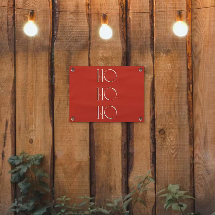 Gartenposter - Text – Weihnachten – Modern – Rot — 2