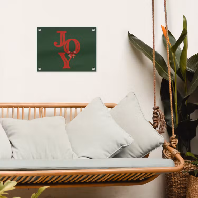Gartenposter - Text – Weihnachten – Rot — 4