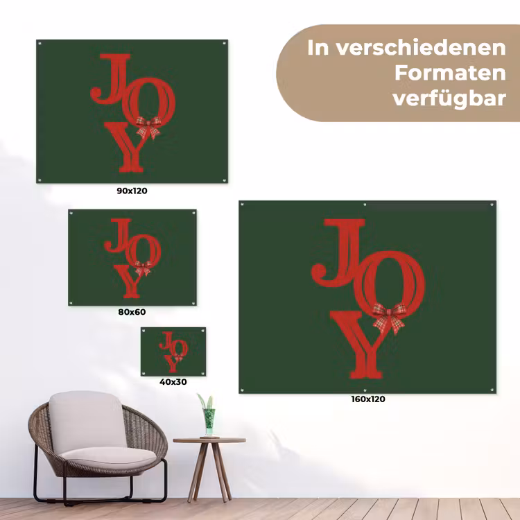 Gartenposter - Text – Weihnachten – Rot — 6