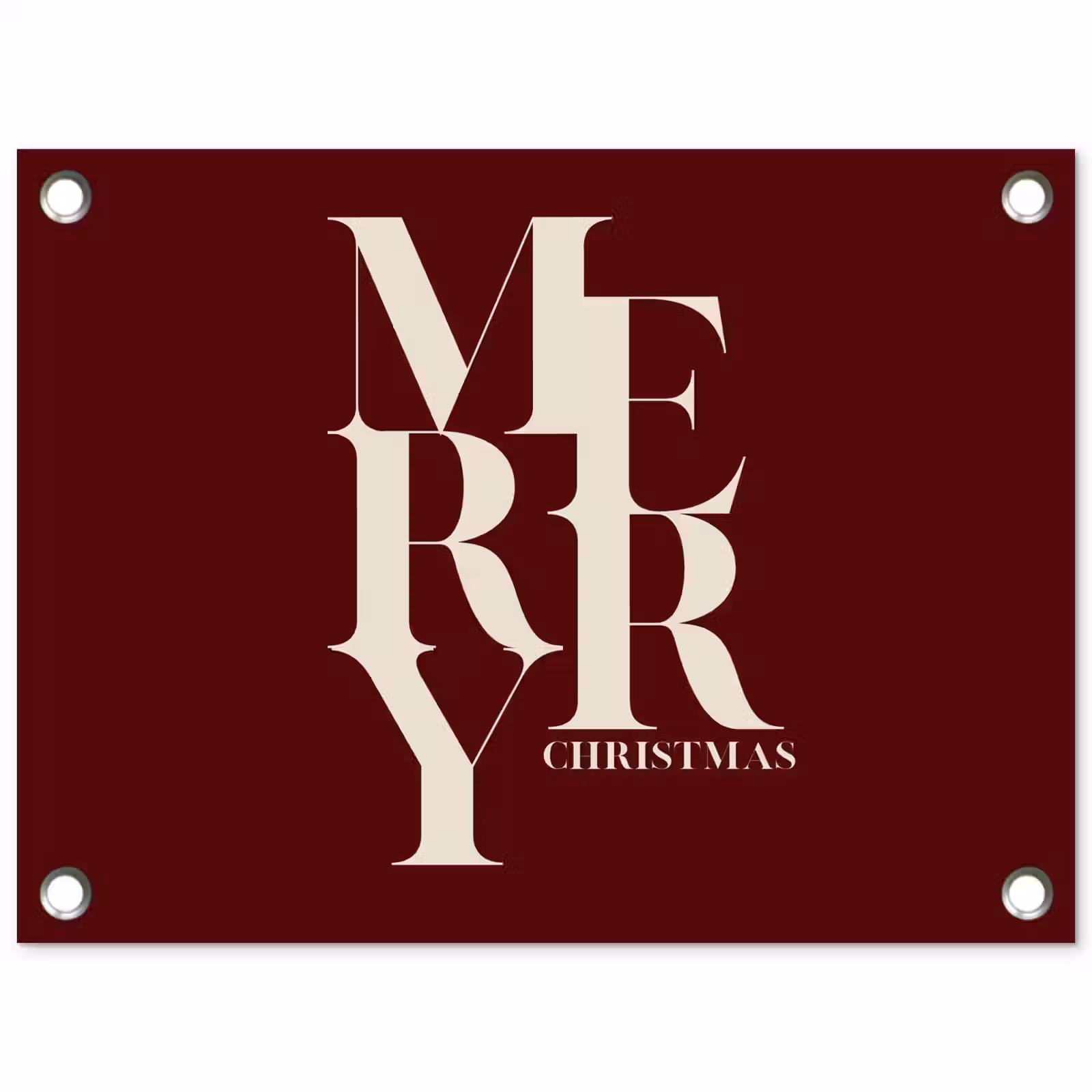 Gartenposter - Merry – Text – Dunkel – Rot — 1