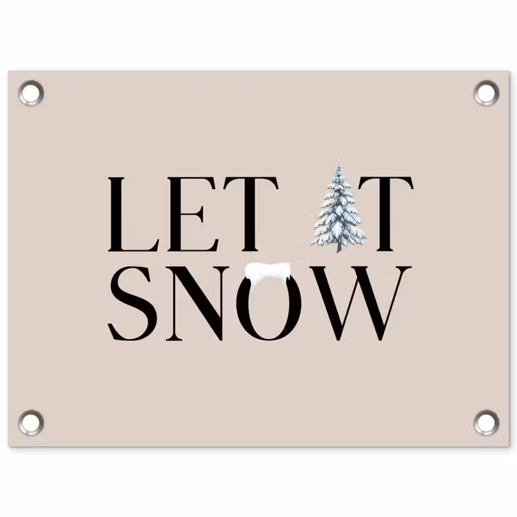 Gartenposter - Text – Weihnachten – Schnee — 1