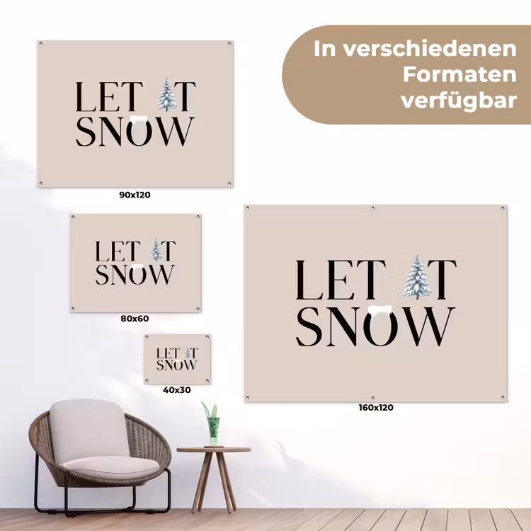 Gartenposter - Text – Weihnachten – Schnee — 6