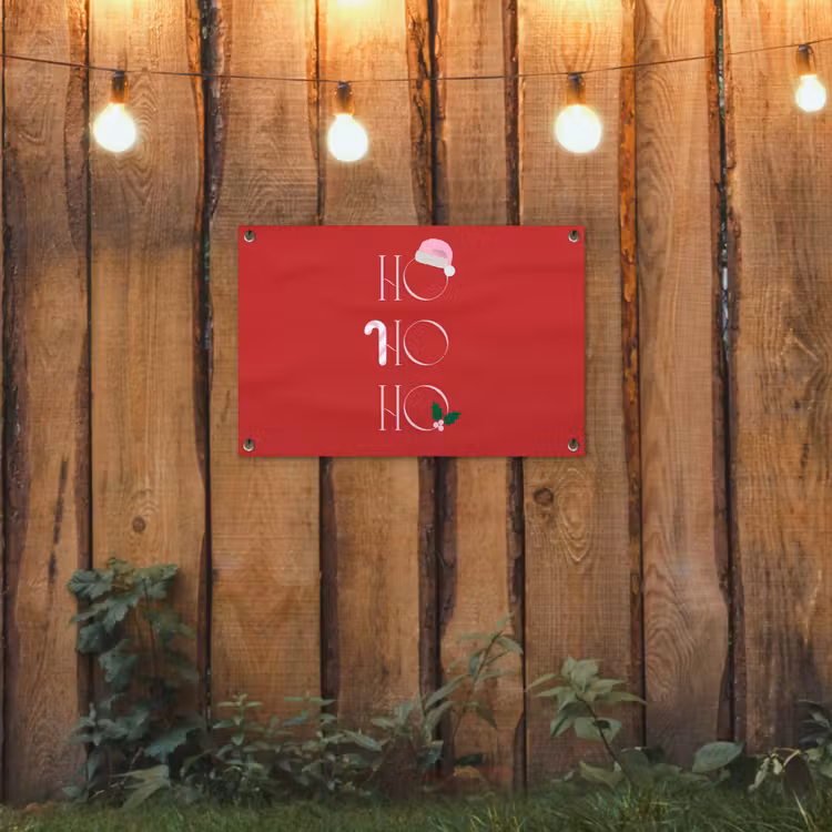 Gartenposter - Weihnachten – Text – Illustration – Rot — 2