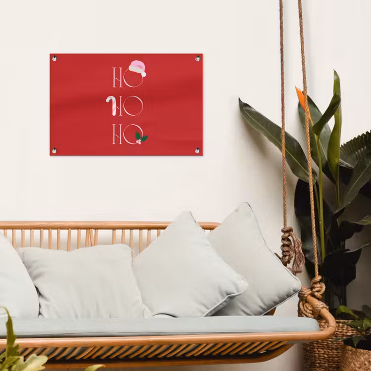 Gartenposter - Weihnachten – Text – Illustration – Rot — 4