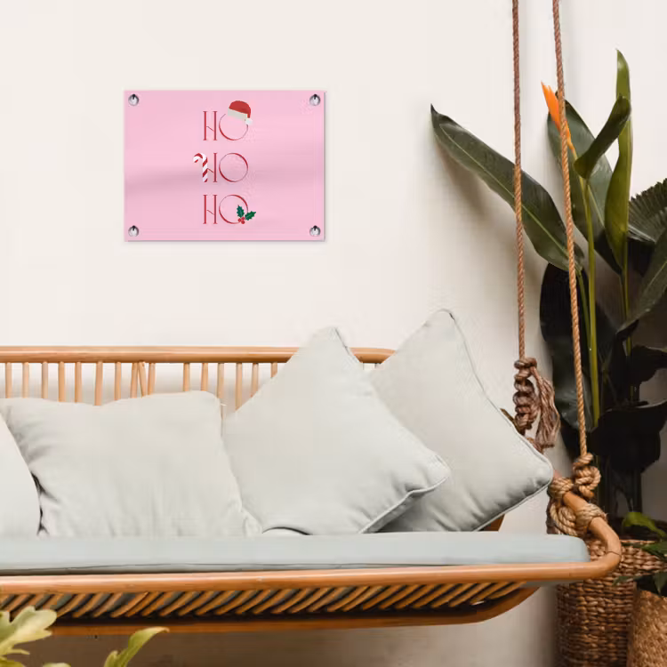 Gartenposter - Weihnachten – Text – Rosa – Illustration — 4