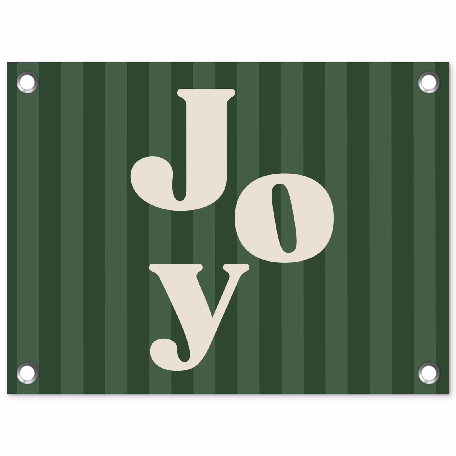 Gartenposter - Joy – Weihnachten – Text – Grün — 1