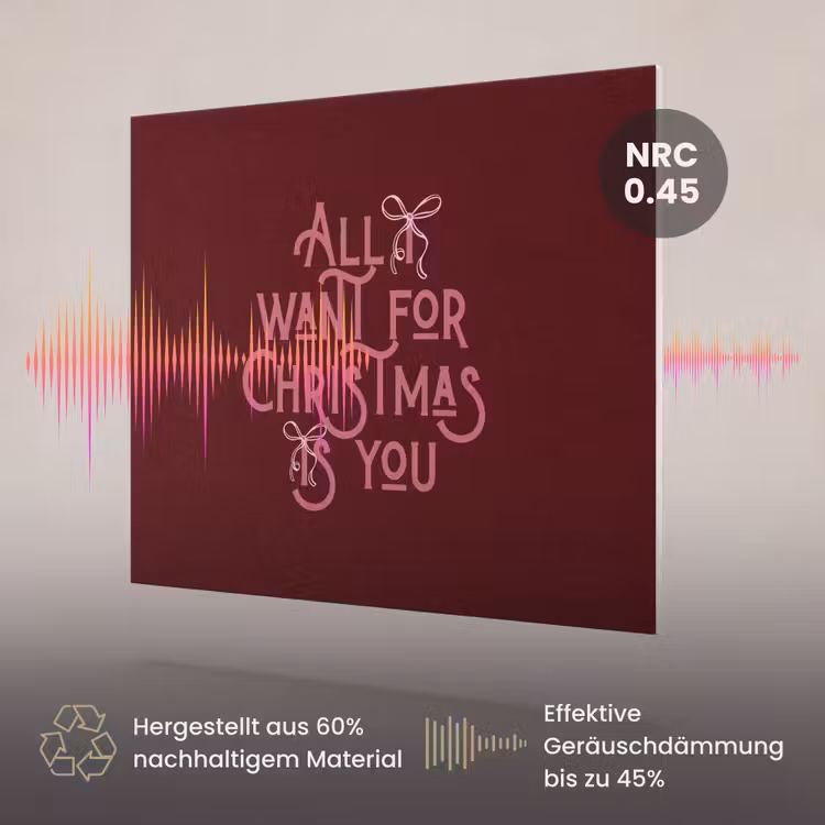 Akustikbild - Text – Weihnachten – Rot – Rosa — 3