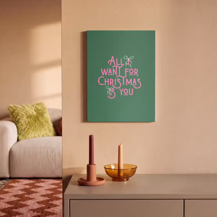 Akustikbild - Weihnachten – Text – Rosa – Grün — 2