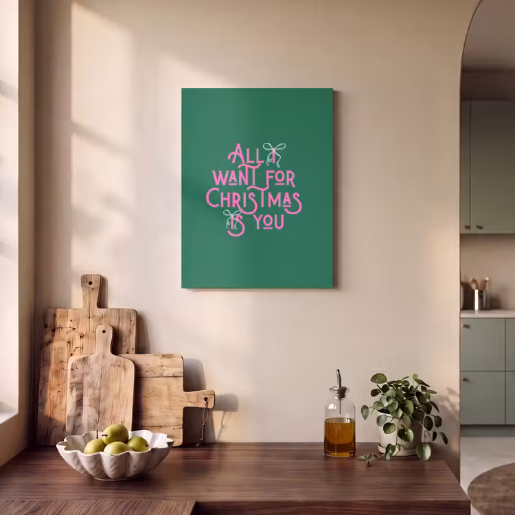 Akustikbild - Weihnachten – Text – Rosa – Grün — 4