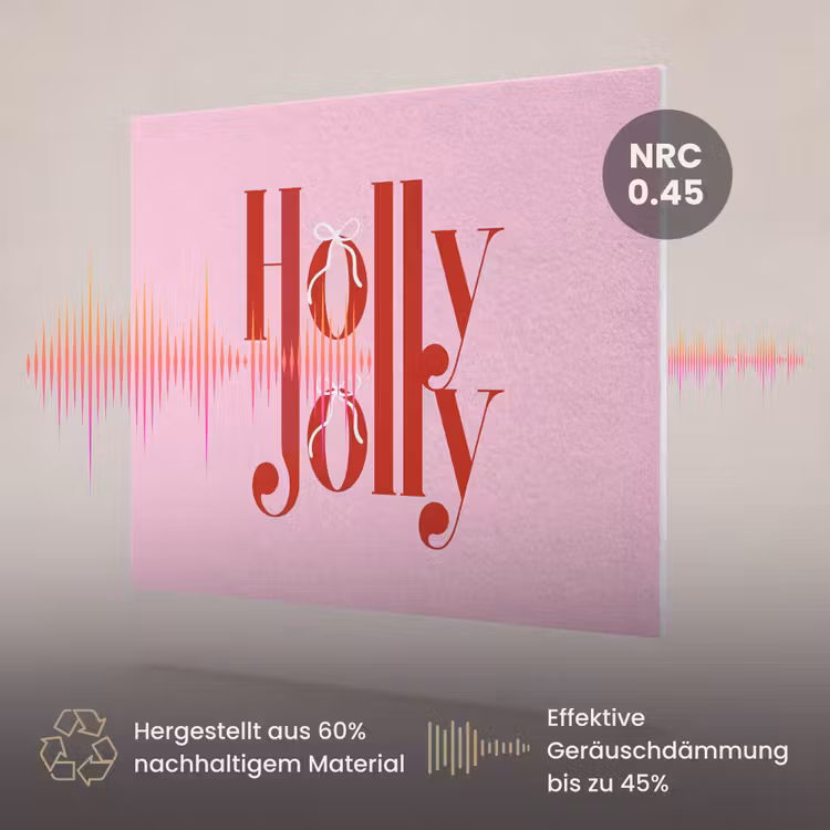 Akustikbild - Weihnachten – Text – Rot – Rosa — 3