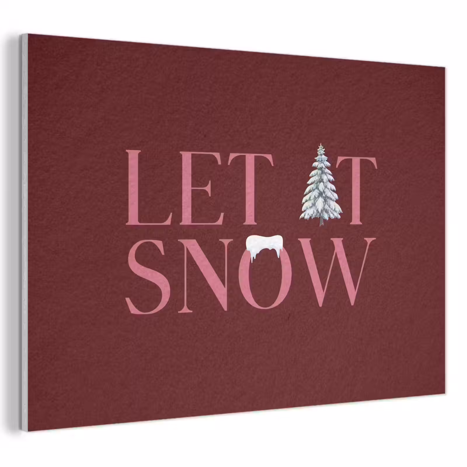 Akustikbild - Text – Weihnachten – Schnee – Rosa — 1