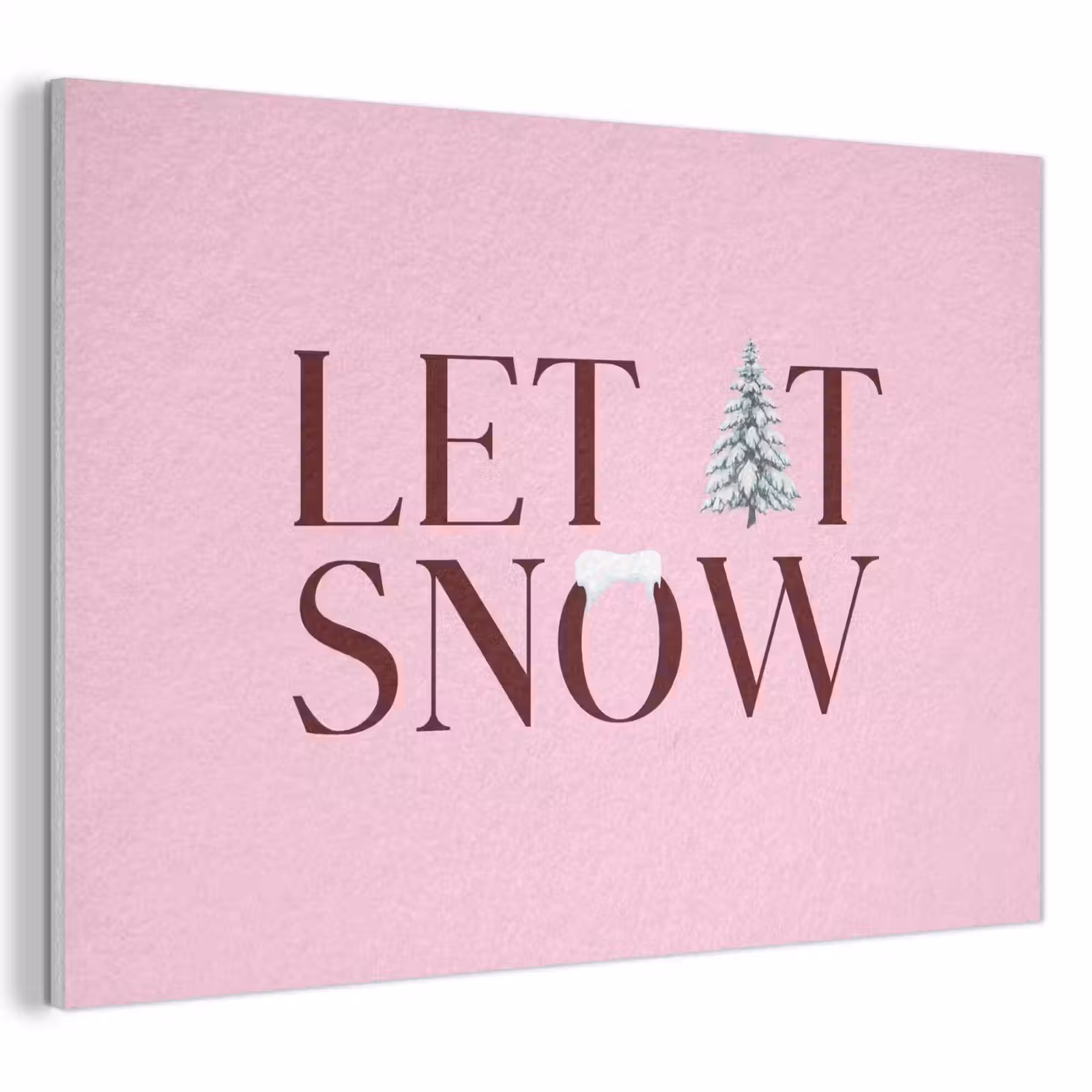 Akustikbild - Weihnachten – Text – Schnee – Rosa — 1