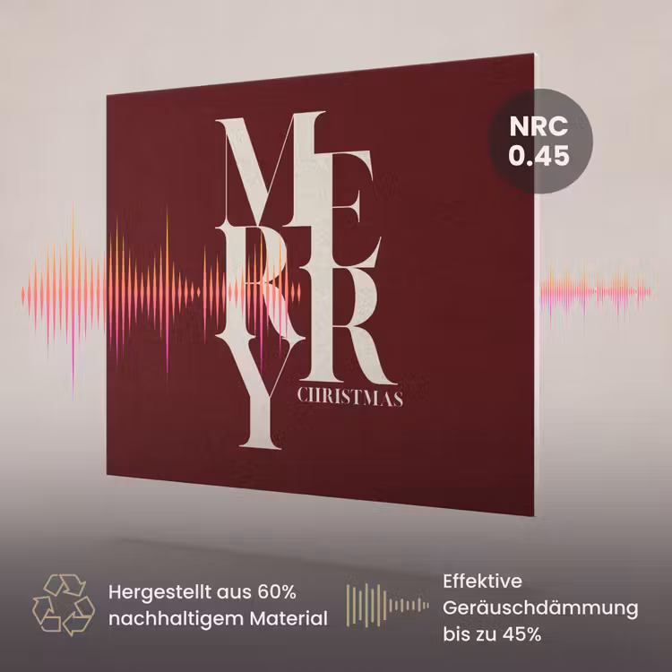 Akustikbild - Merry – Text – Dunkel – Rot — 3