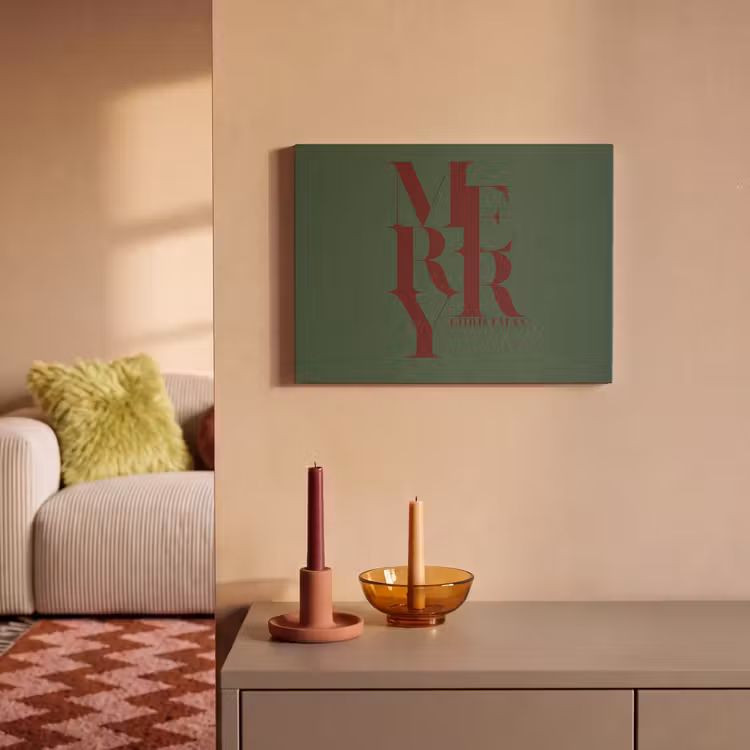 Akustikbild - Merry – Text – Grün – Weihnachten — 2