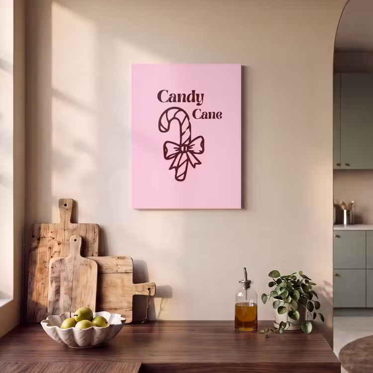 Akustikbild - Weihnachten – Süßigkeiten – Text – Braun – Rosa — 4