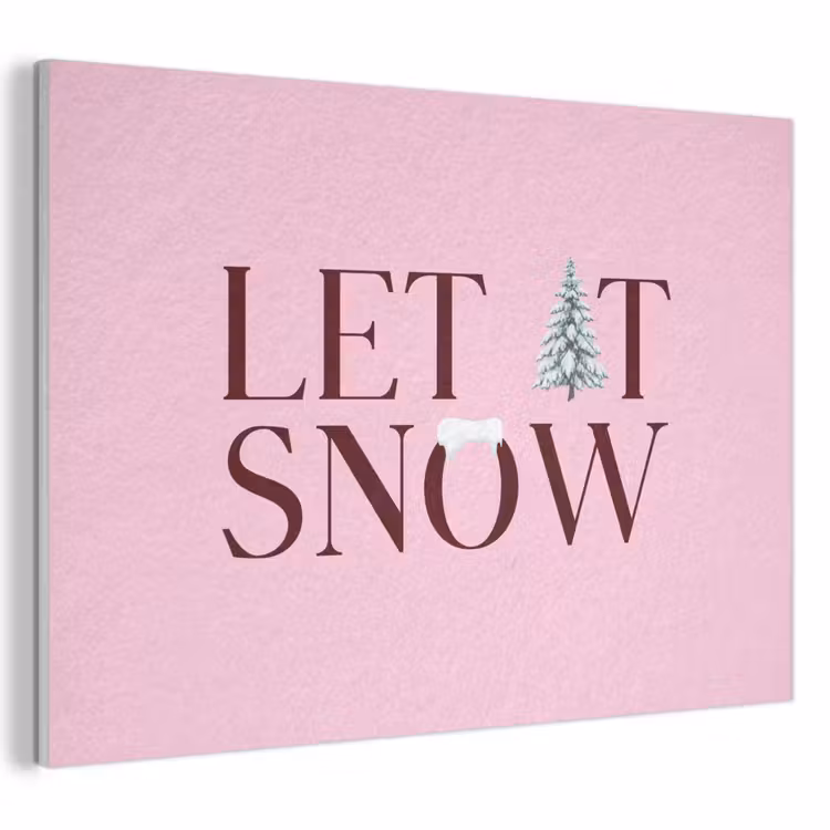 Akustikbild - Weihnachten – Text – Schnee – Rosa — 1
