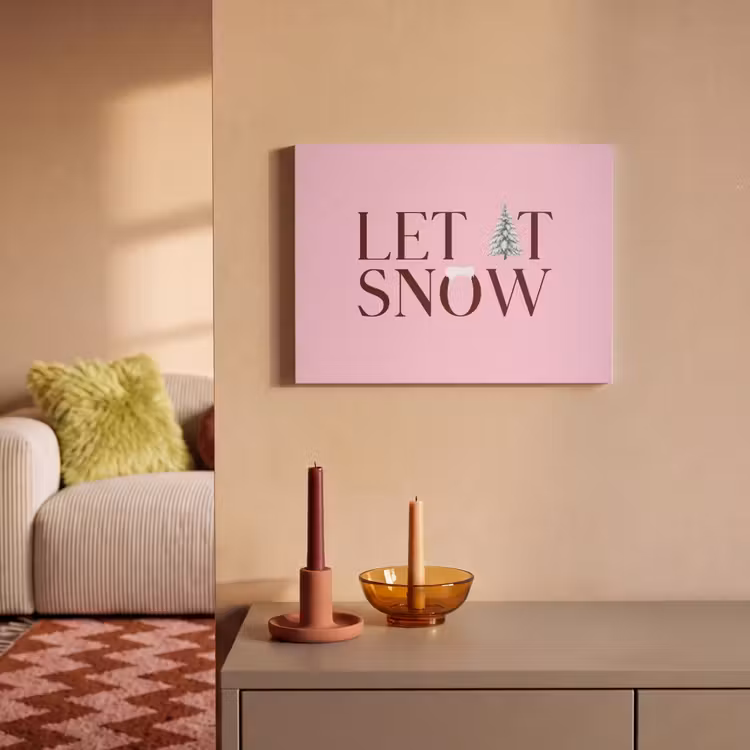 Akustikbild - Weihnachten – Text – Schnee – Rosa — 2