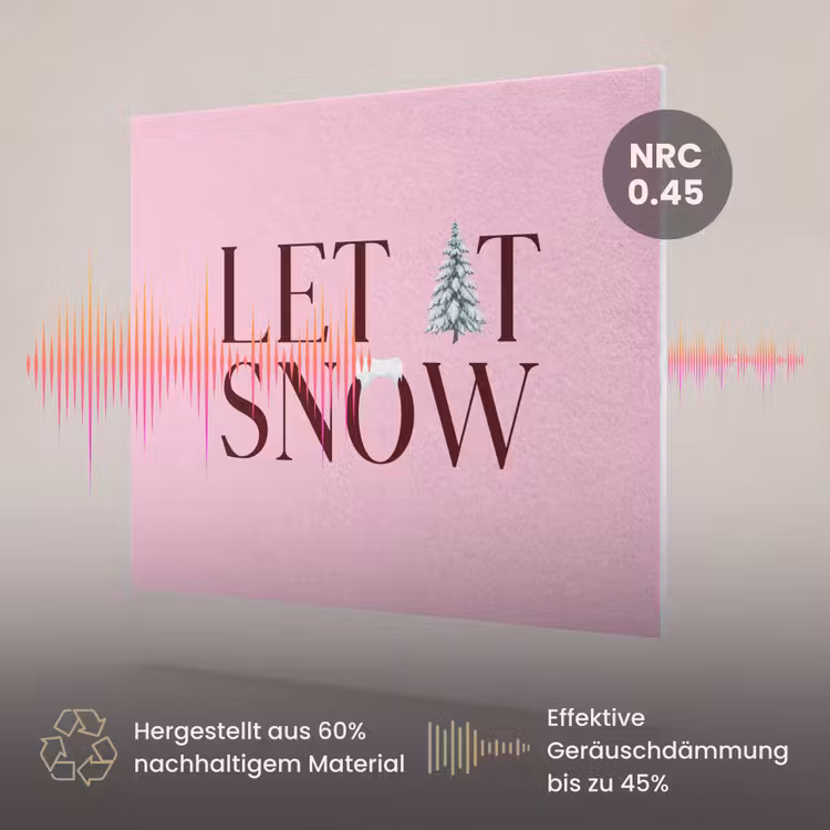 Akustikbild - Weihnachten – Text – Schnee – Rosa — 3