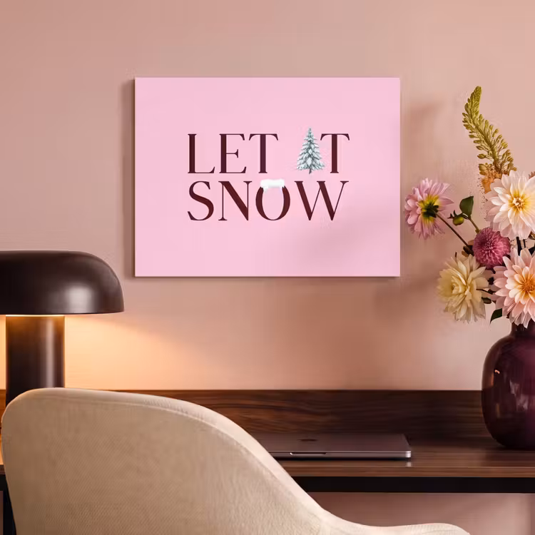 Akustikbild - Weihnachten – Text – Schnee – Rosa — 6