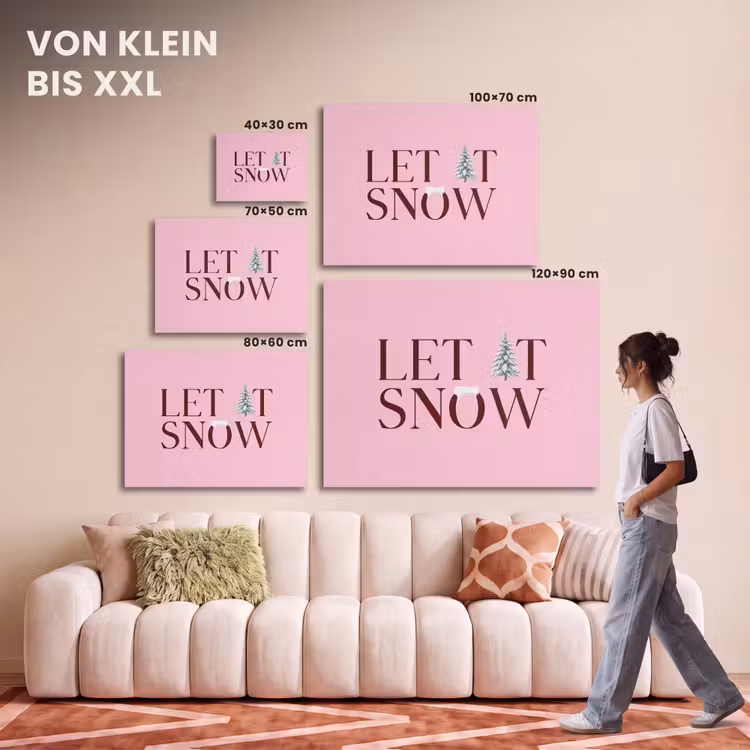 Akustikbild - Weihnachten – Text – Schnee – Rosa — 7
